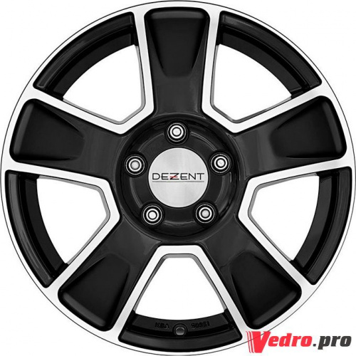 Колесный диск Dezent Van dark 6.5x16 5x120 ET51 DIA65.1 Черный с полированной лицевой поверхностью