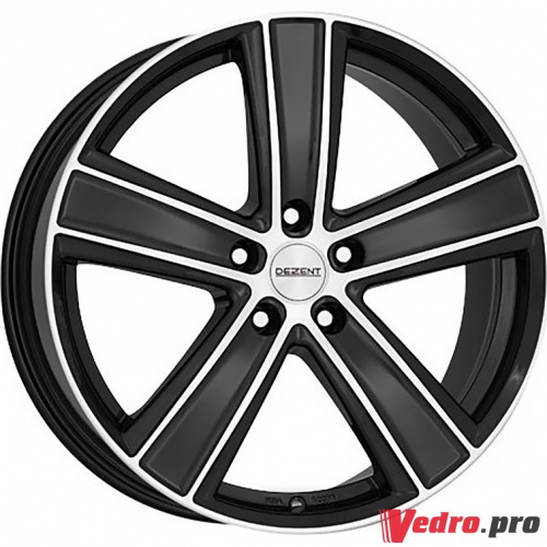 Колесный диск Dezent TH dark 8.5x19 5x108 ET45 DIA70.1 Черный с полированной лицевой поверхностью