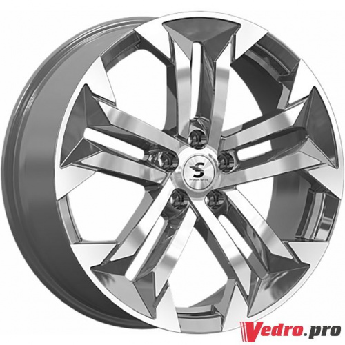 Колесный диск Premium Series КР015 7.5x19 5x108 ET46 DIA63.35 Графитовый глянцевый с полированной лицевой поверхностью