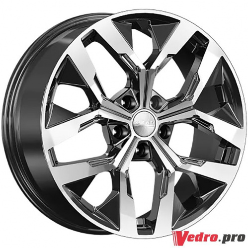 Колесный диск SKAD Ламберт 7.5x18 5x108 ET47 DIA60.1 Черный с полированной лицевой поверхностью