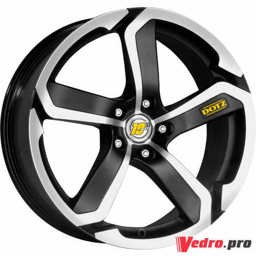 Колесный диск DOTZ Hanzo 9.5x19 5x112 ET27 DIA70.1 Черный с полированной лицевой поверхностью