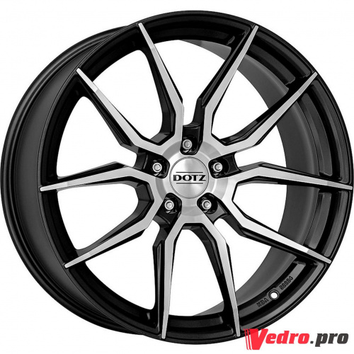 Колесный диск DOTZ Misano dark 8x19 5x114.3 ET45 DIA71.6 Антрацитовый с полированной лицевой поверхностью