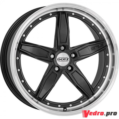 Колесный диск DOTZ SP5 dark 8.5x19 5x112 ET25 DIA70.1 Антрацитовый с полированным ободом