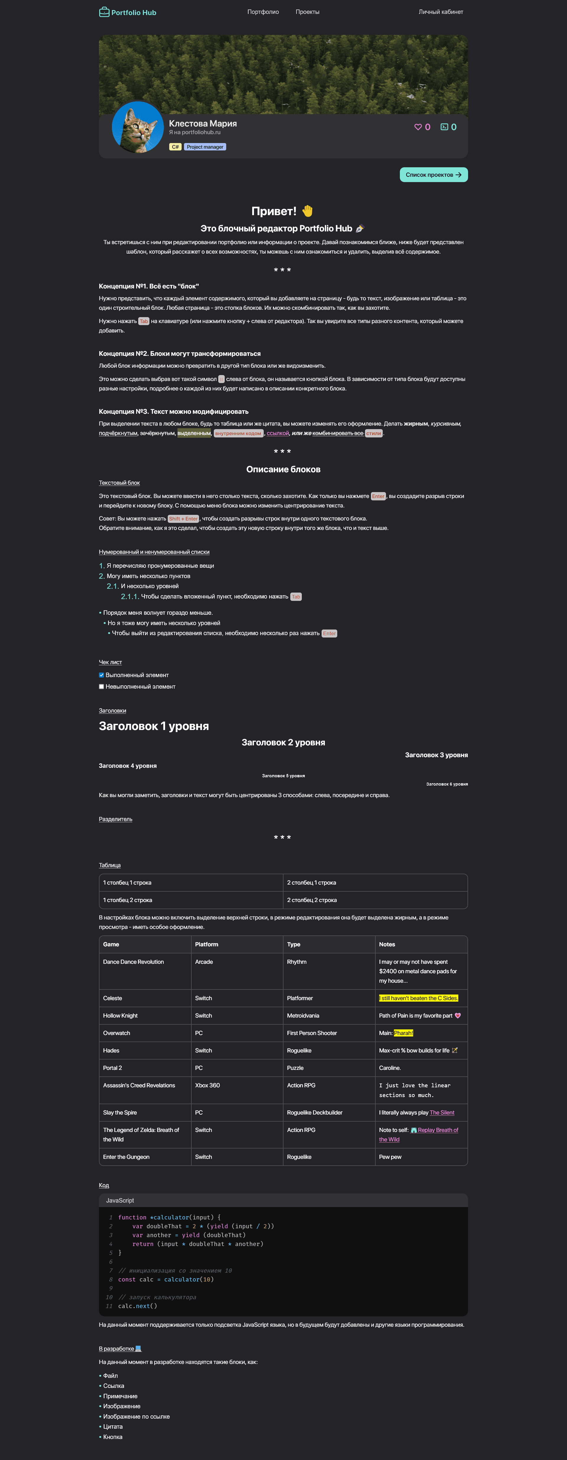 Portfolio Hub - скриншот 3