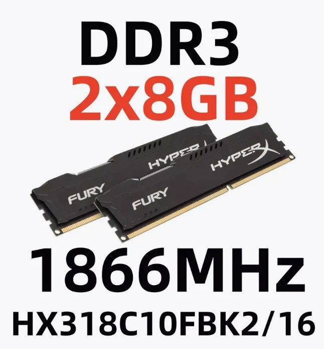 Оперативная память FURY DDR3 1866 МГЦ 16 Гб для ПК,2x8 ГБ