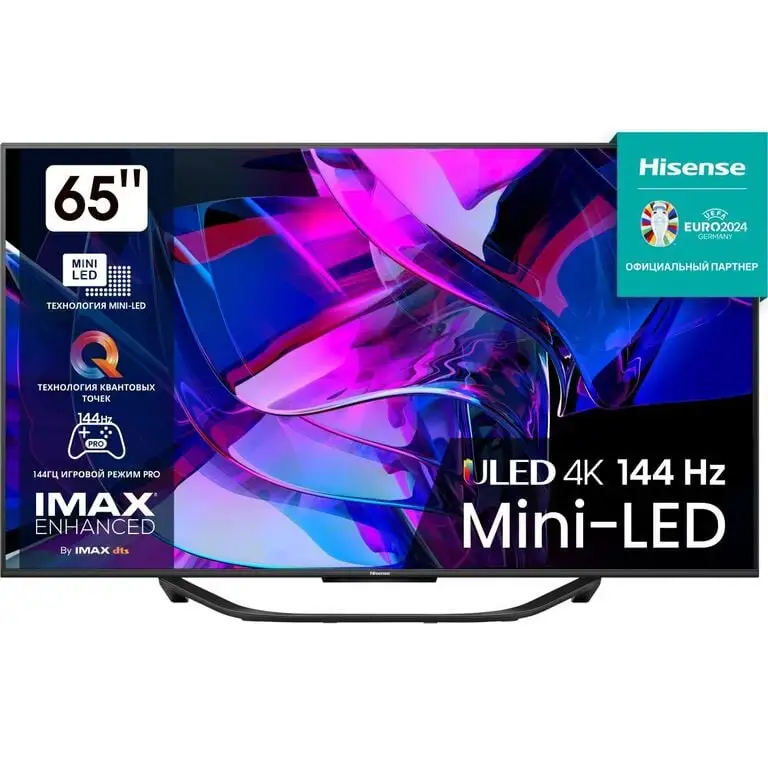 Телевизор Hisense 65U7KQ, 65", 4K Ultra HD, Mini LED, Smart TV