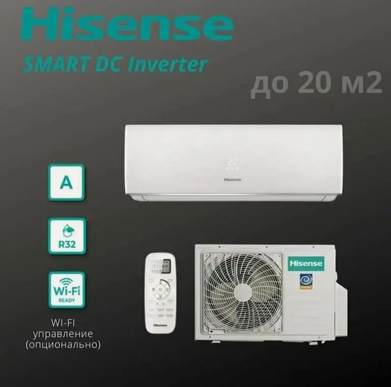 Сплит система / кондиционер настенный Hisense Smart DC Invertor AS-07UW4RYDDB00 на площадь 22м2