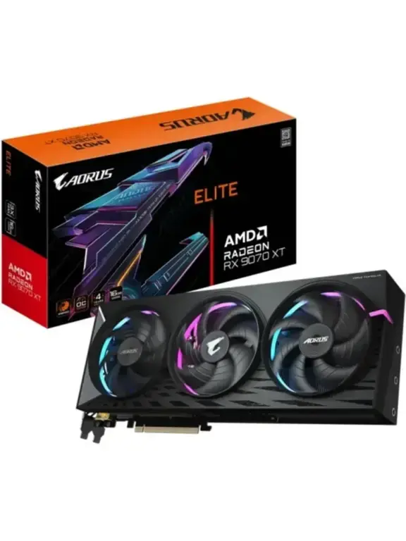 Видеокарта Gigabyte Radeon RX 9070 XT AORUS ELITE 16G