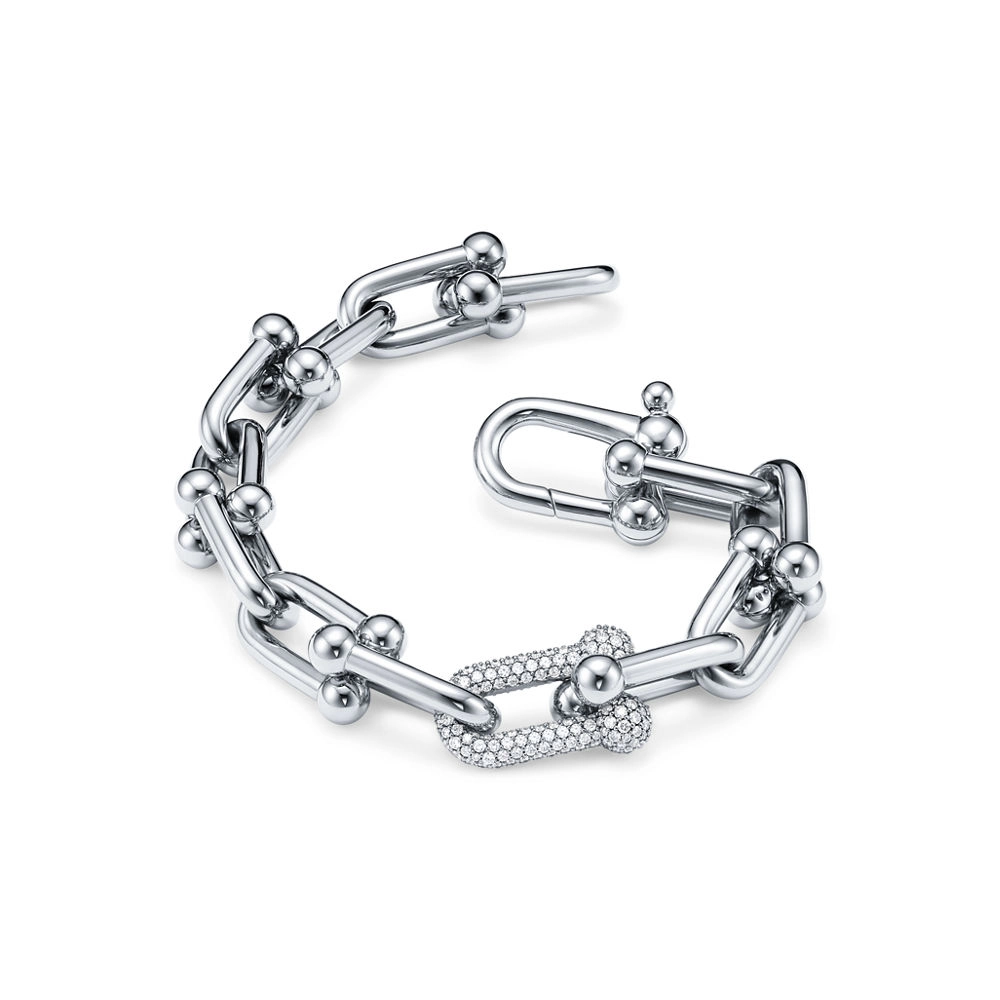 Tiffany & Co. Large Link Bracelet Tiffany HardWear White Gold