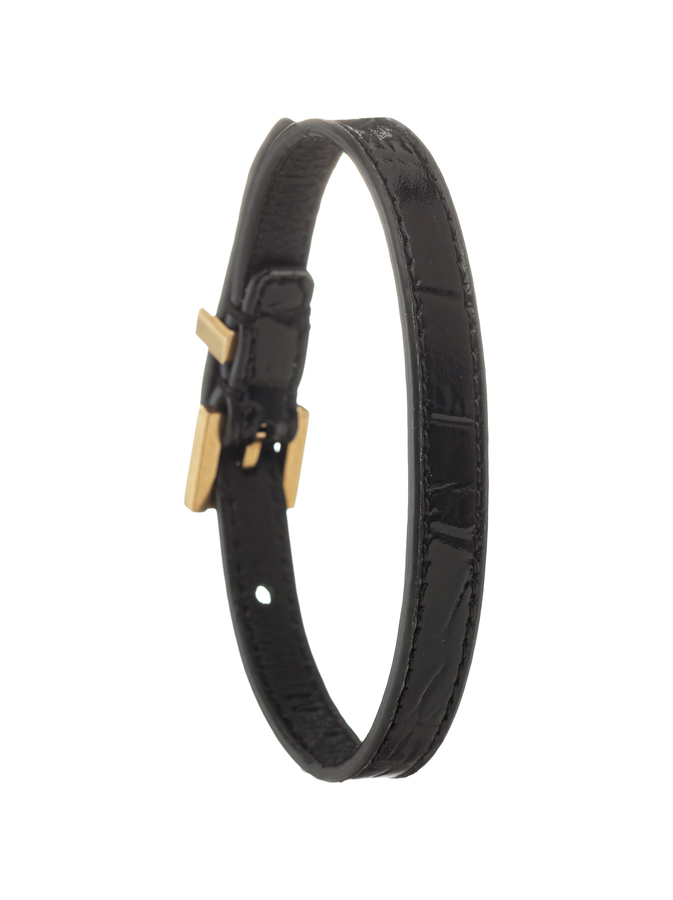 Saint Laurent women's Cassandre leather bracelet - buy for 216600