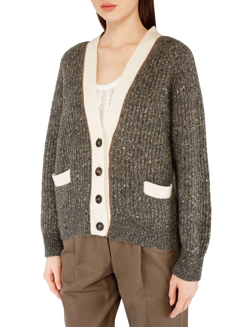 Brunello Cucinelli women's Sequin knitted cardigan - buy for