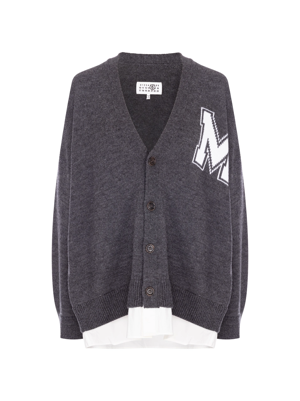 Woollen cardigan with logo MM6 MAISON MARGIELA for women - buy in