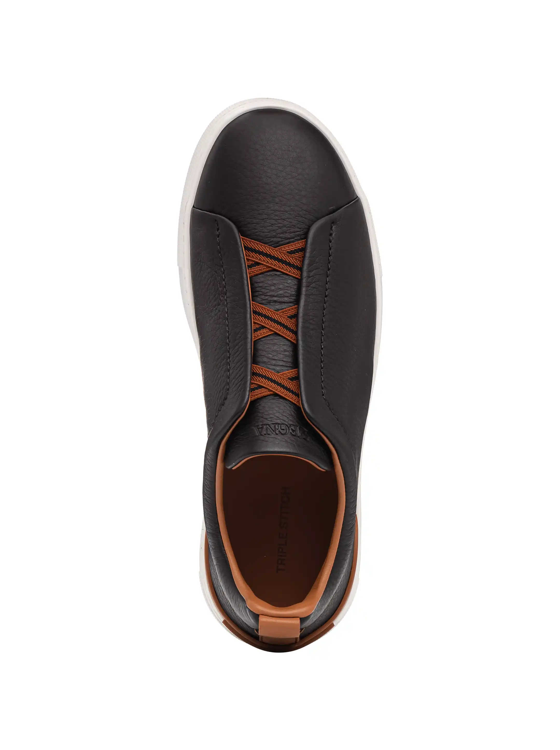 Zegna women's Triple Stitch leather keds - buy for 833100 KZT in