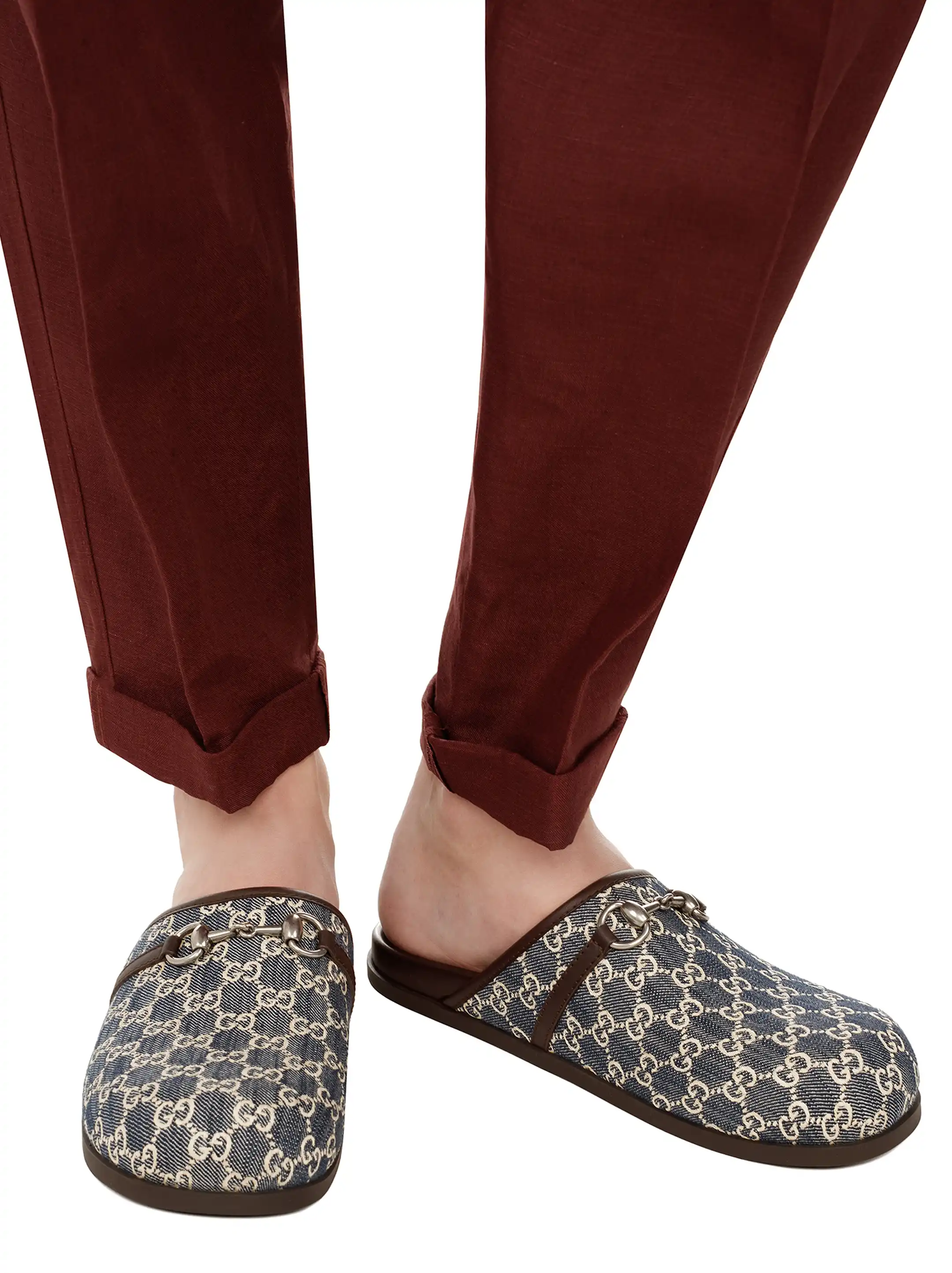 Gucci women's Horsebit denim slippers - buy for 458300 KZT in the