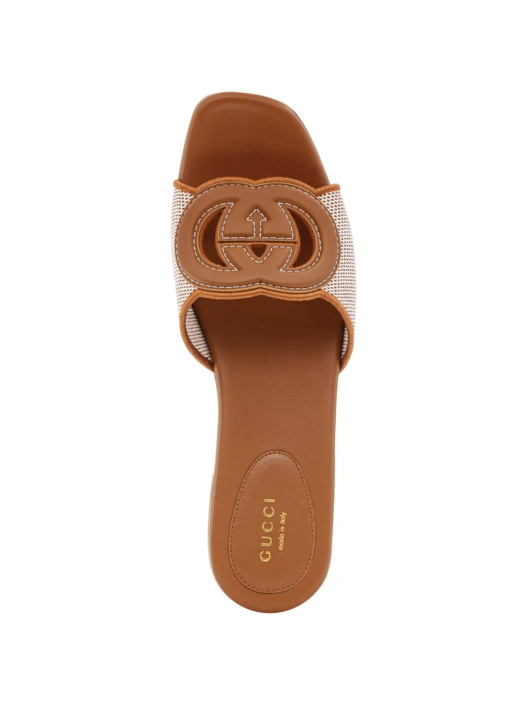 Gucci women's Interlocking G flip flops textile - buy for 412800