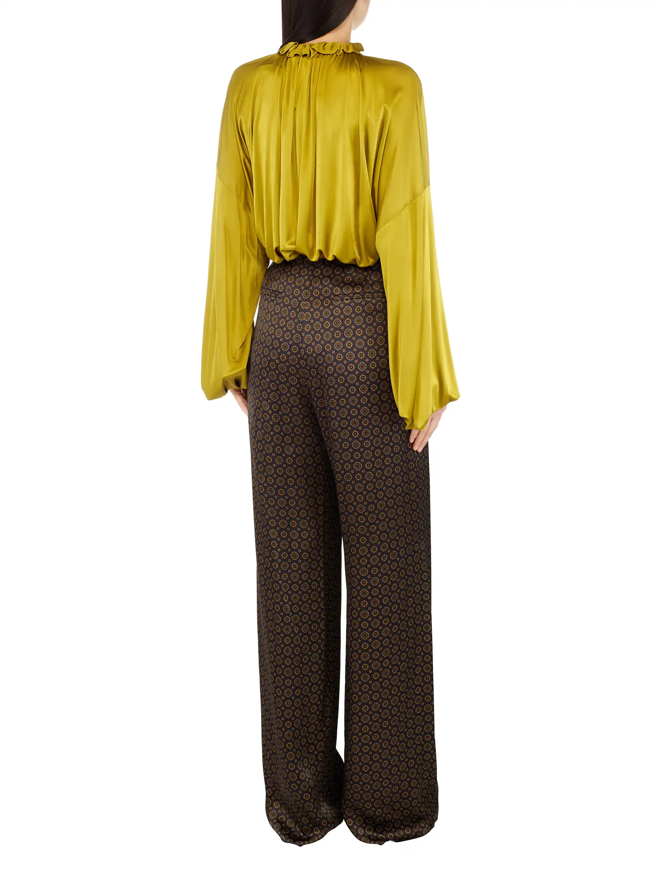 Saint Laurent women's Printed wide-leg pants - buy for 976600 KZT