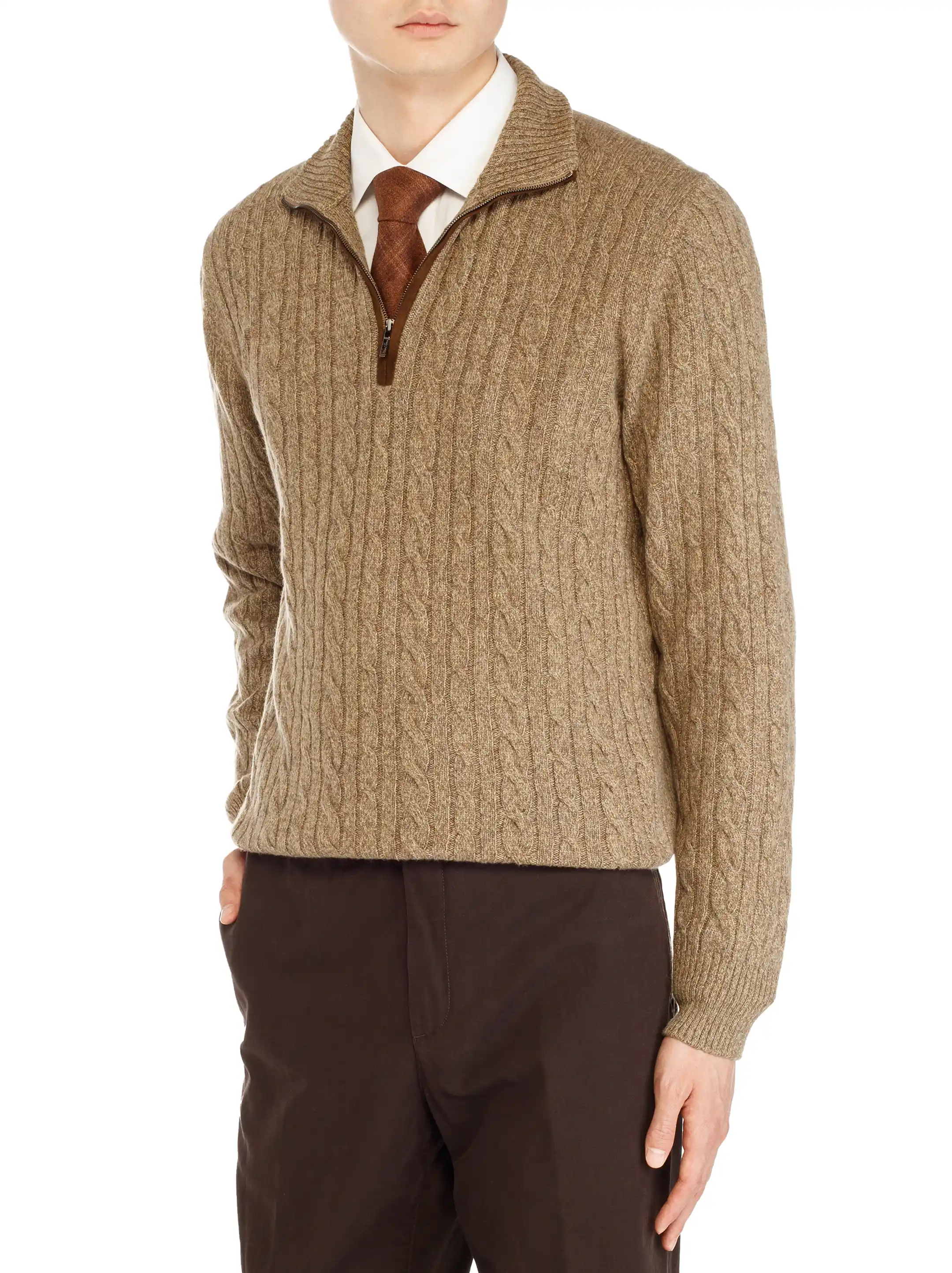 Loro Piana women's Treccia Mezzocollo cashmere sweater - buy for