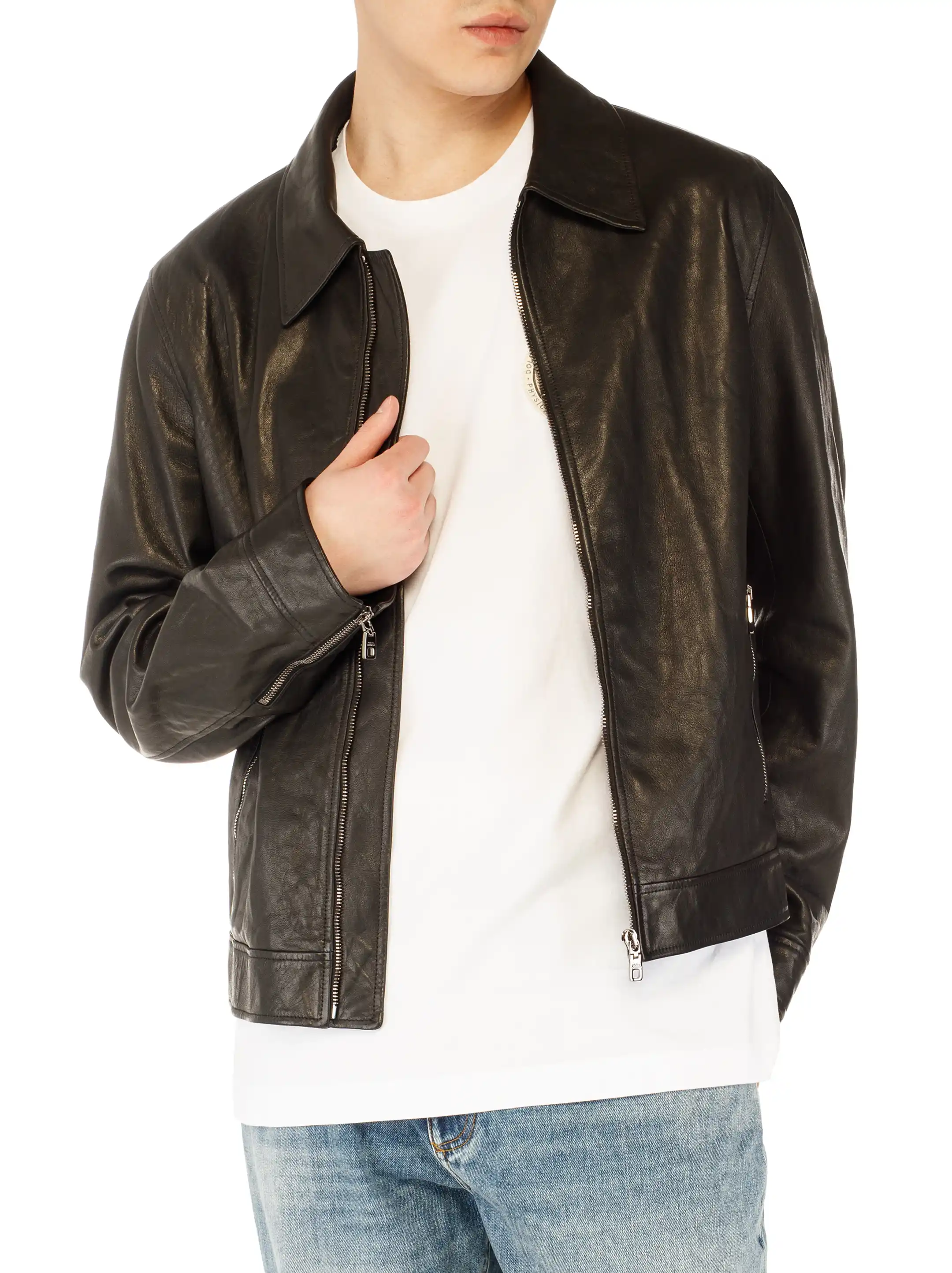 Dolce&Gabbana women's Leather jacket with logo - buy for 2723100