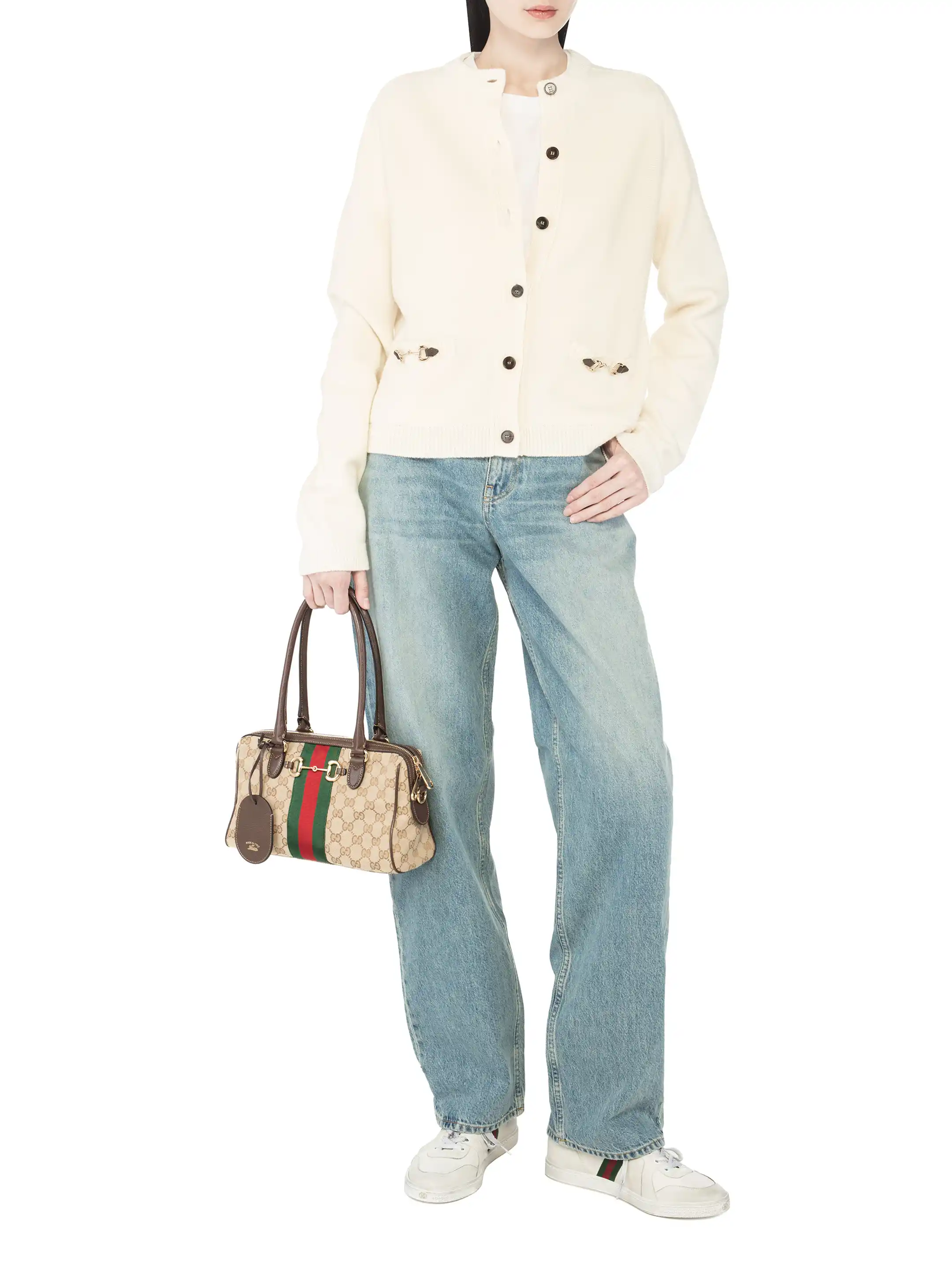 Gucci women's Logo wide-leg jeans - buy for 458000 KZT in the