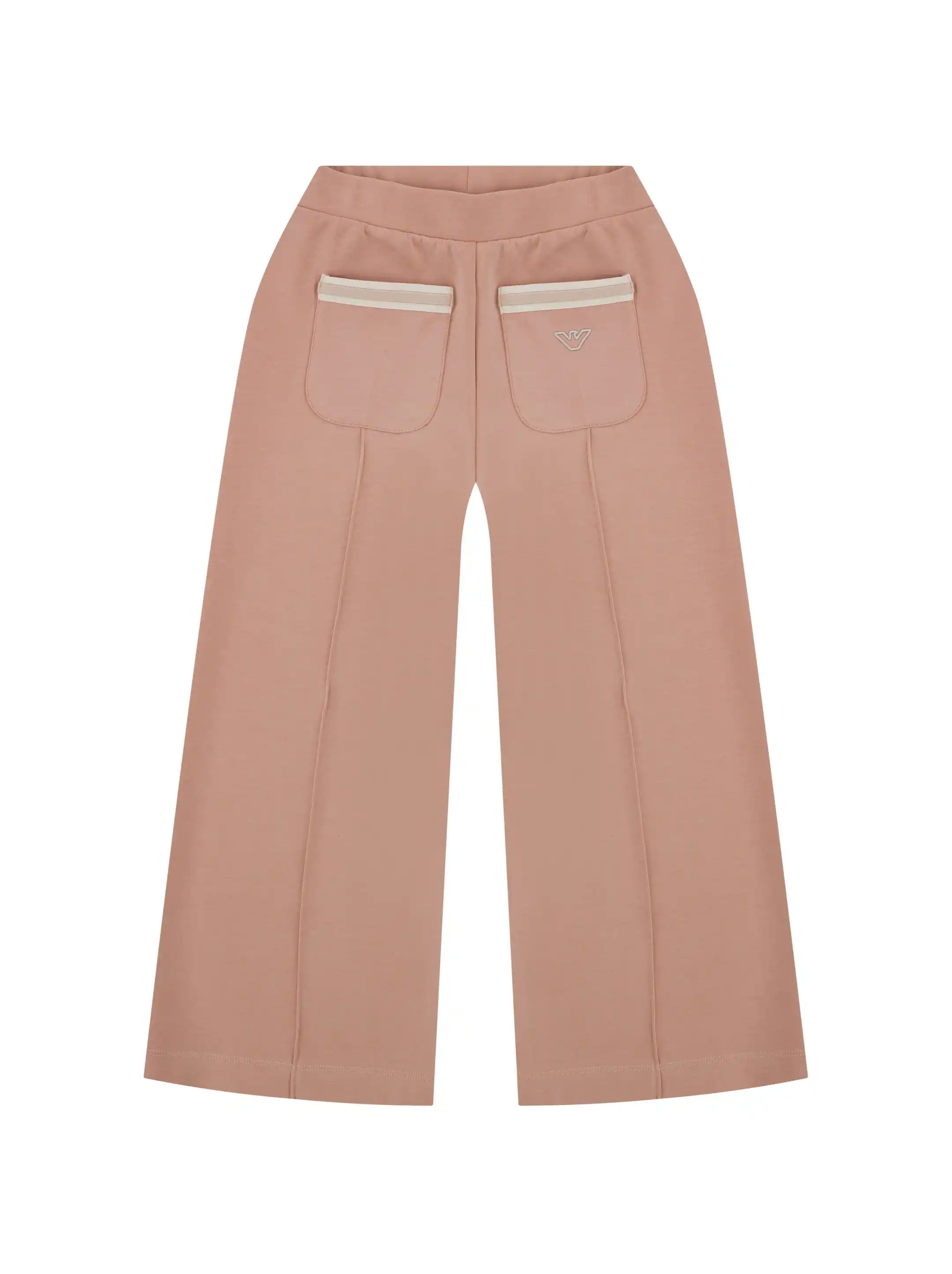 EMPORIO ARMANI women's Wide-leg trousers with an emblem - buy for
