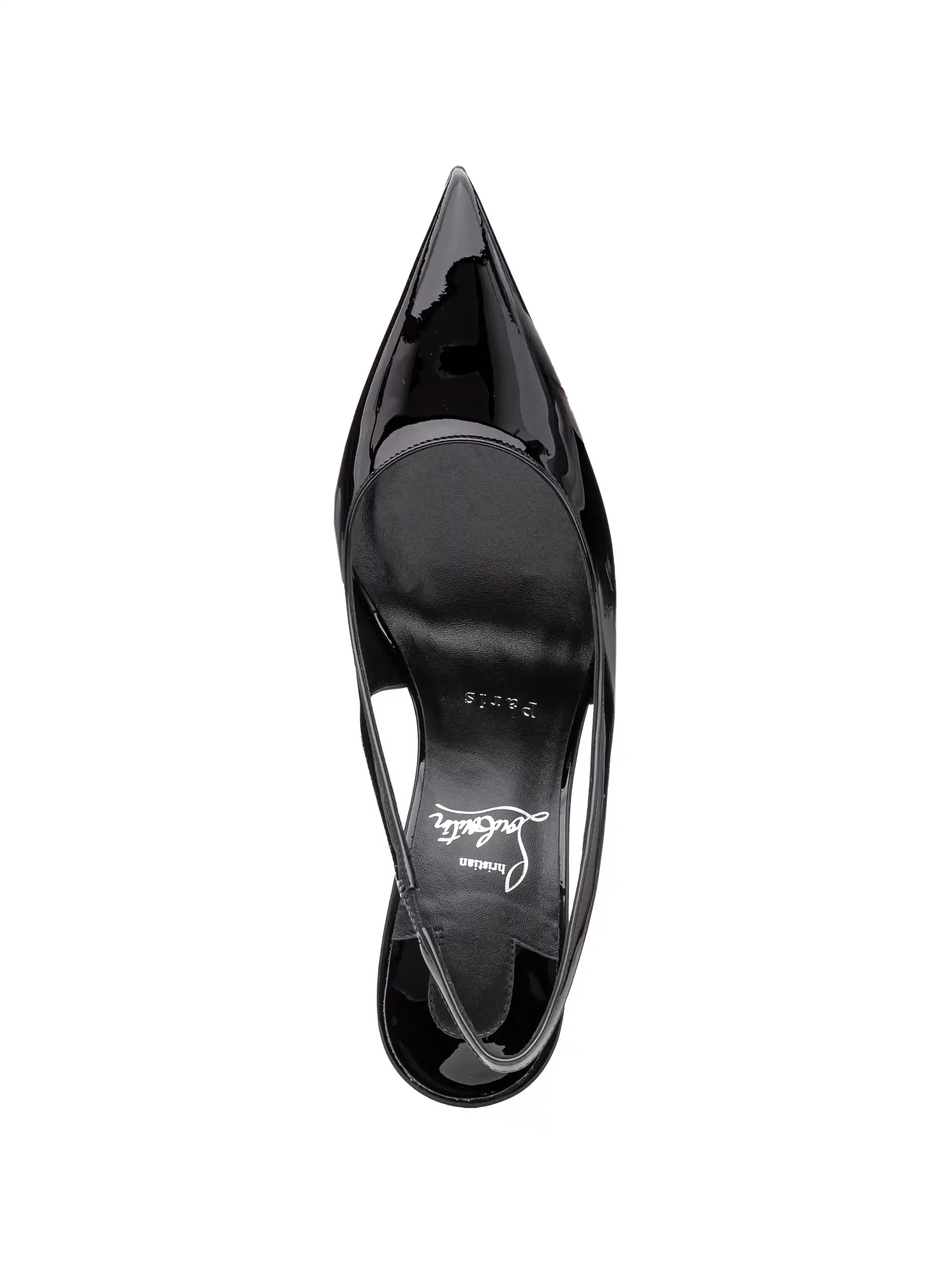 Christian Louboutin women's Miss Z lacquered slingbacks - buy for