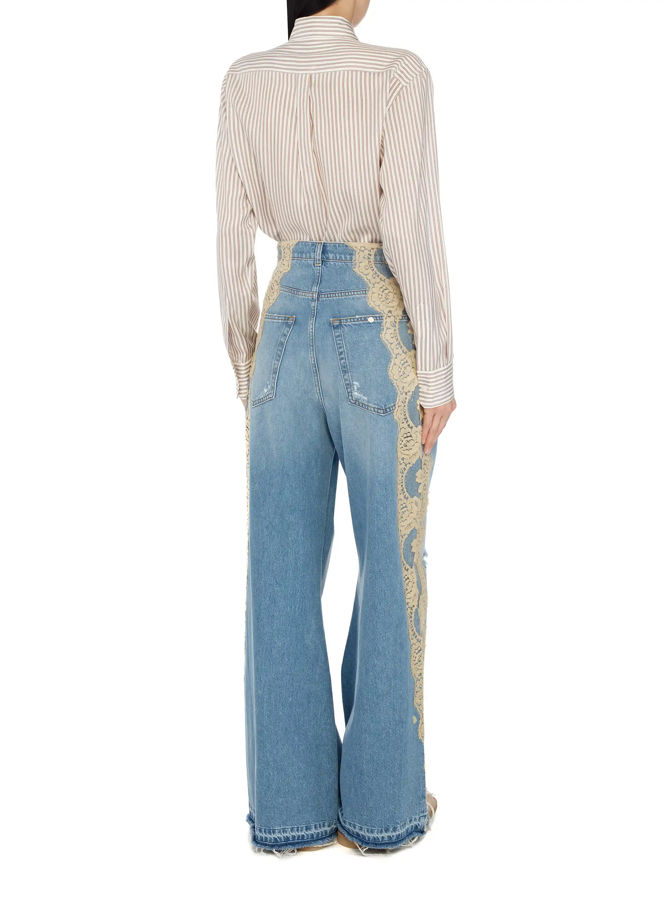 Dolce&Gabbana women's Wide jeans with a torn effect - buy for