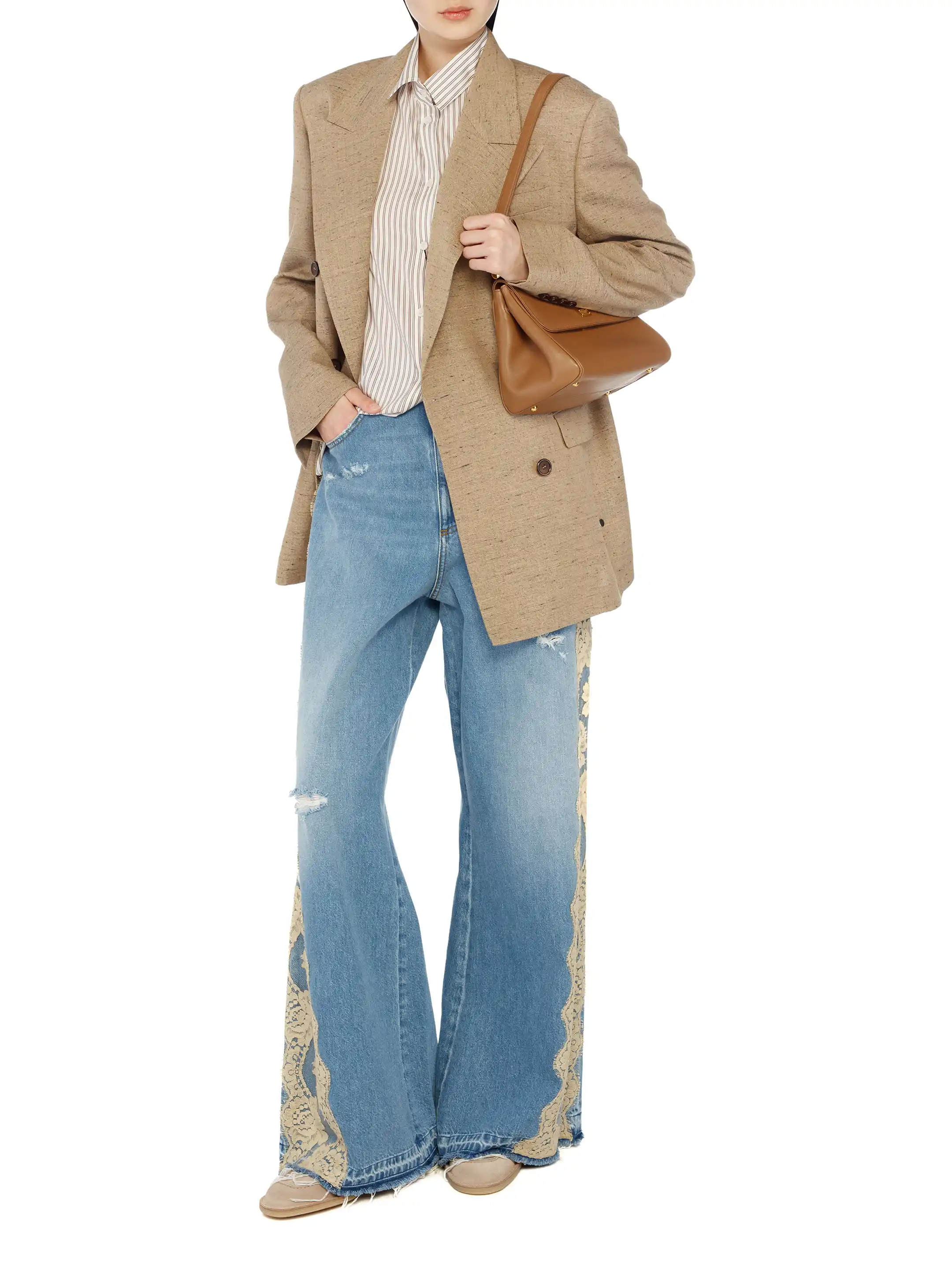 Dolce&Gabbana women's Wide jeans with a torn effect - buy for