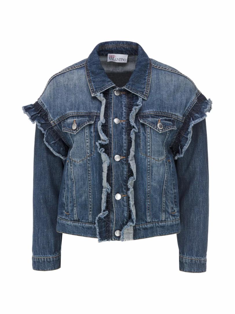 Ruffle denim clearance jacket zara