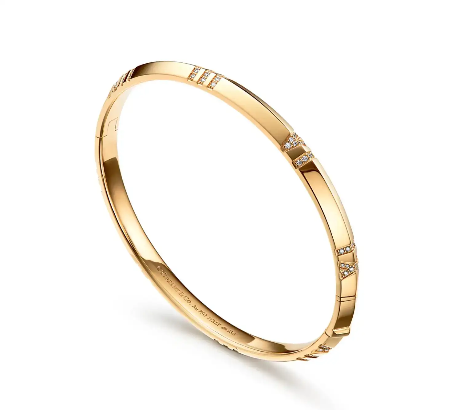 Tiffany & Co. Narrow Hinged Bangle Atlas® X Gold - buy for 6043000