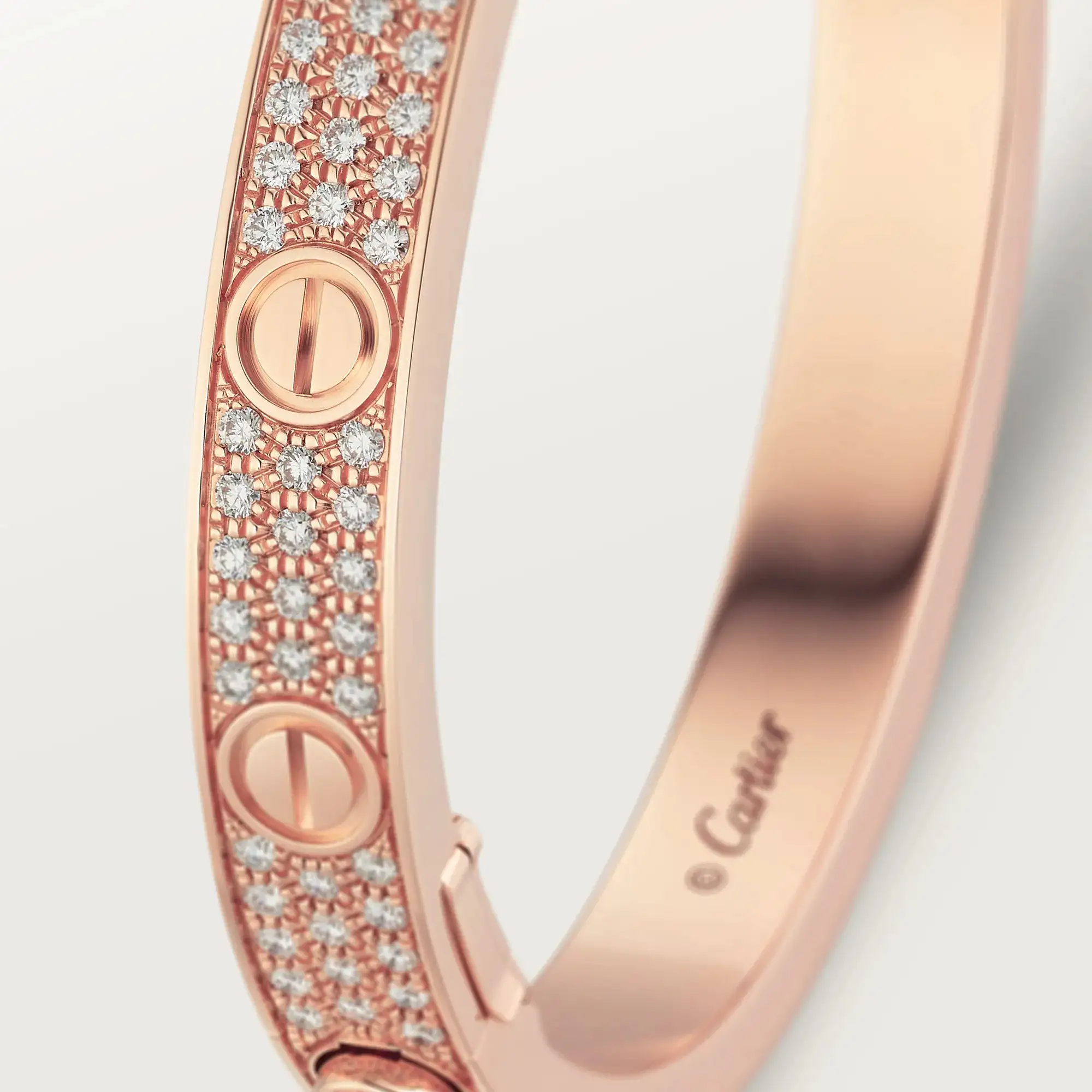 Cartier bracelet deals rose gold diamonds