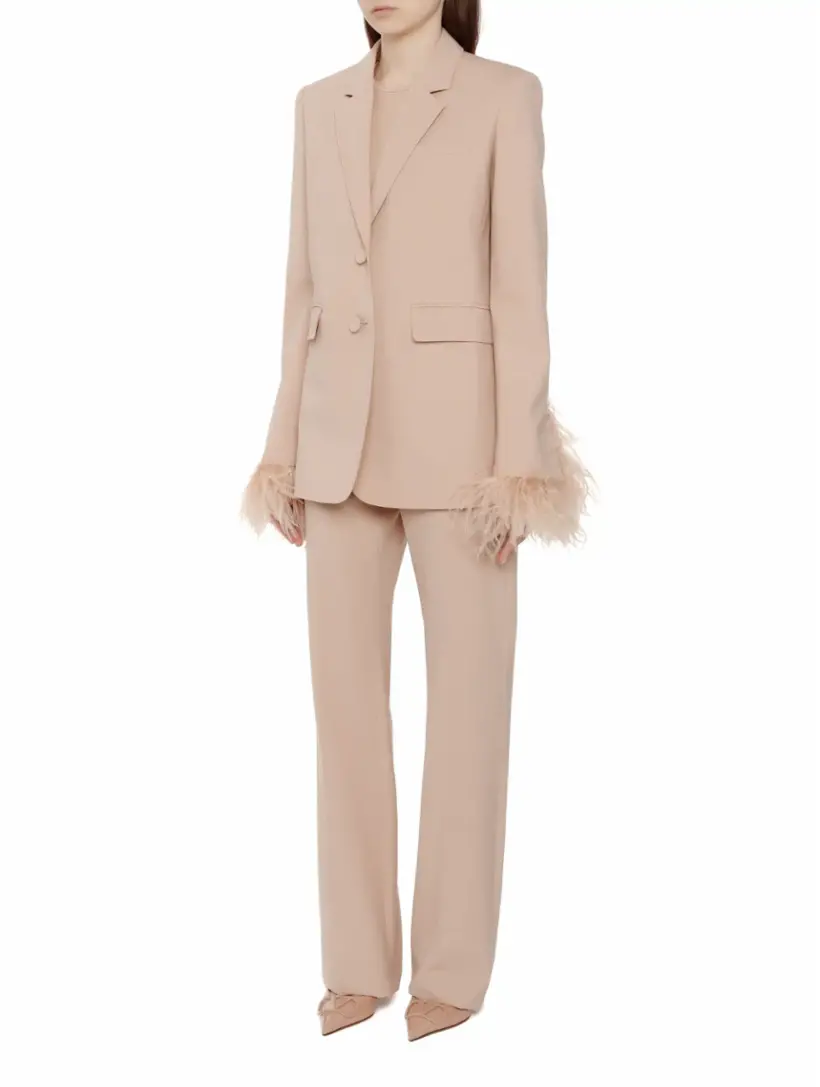 Valentino Garavani women's Single-breasted blazer with feathers