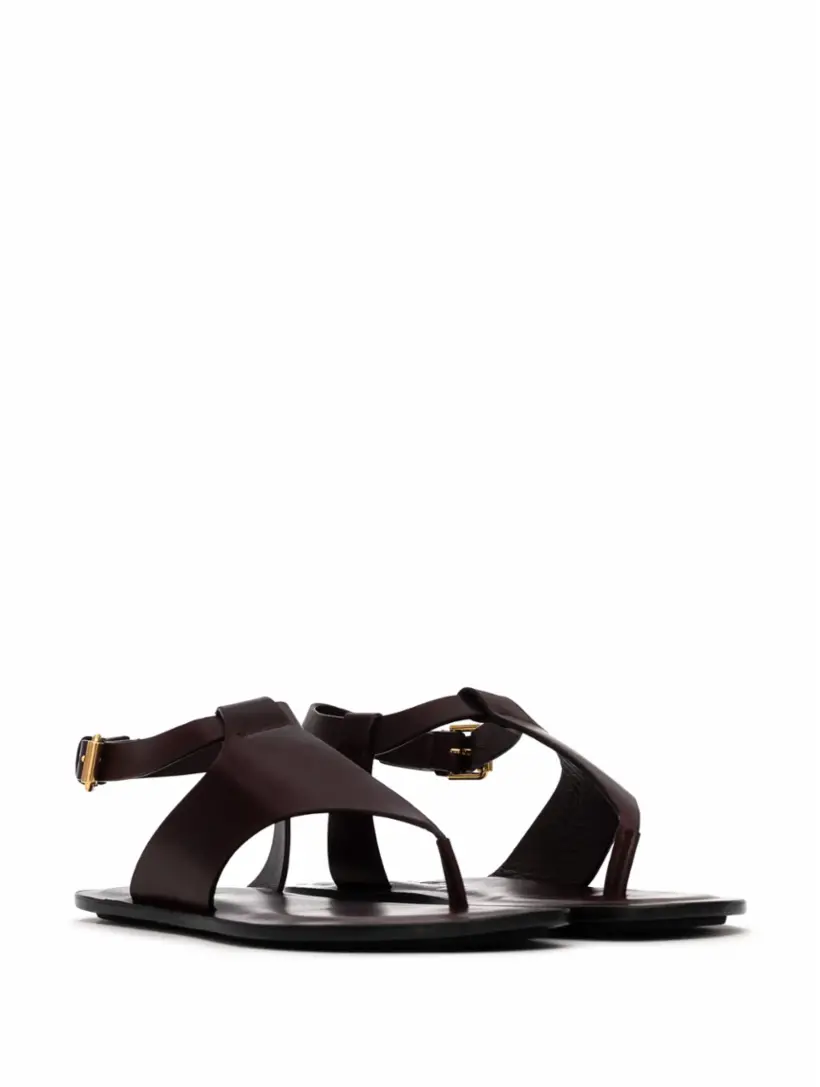 Chloe virginia store leather flat sandals