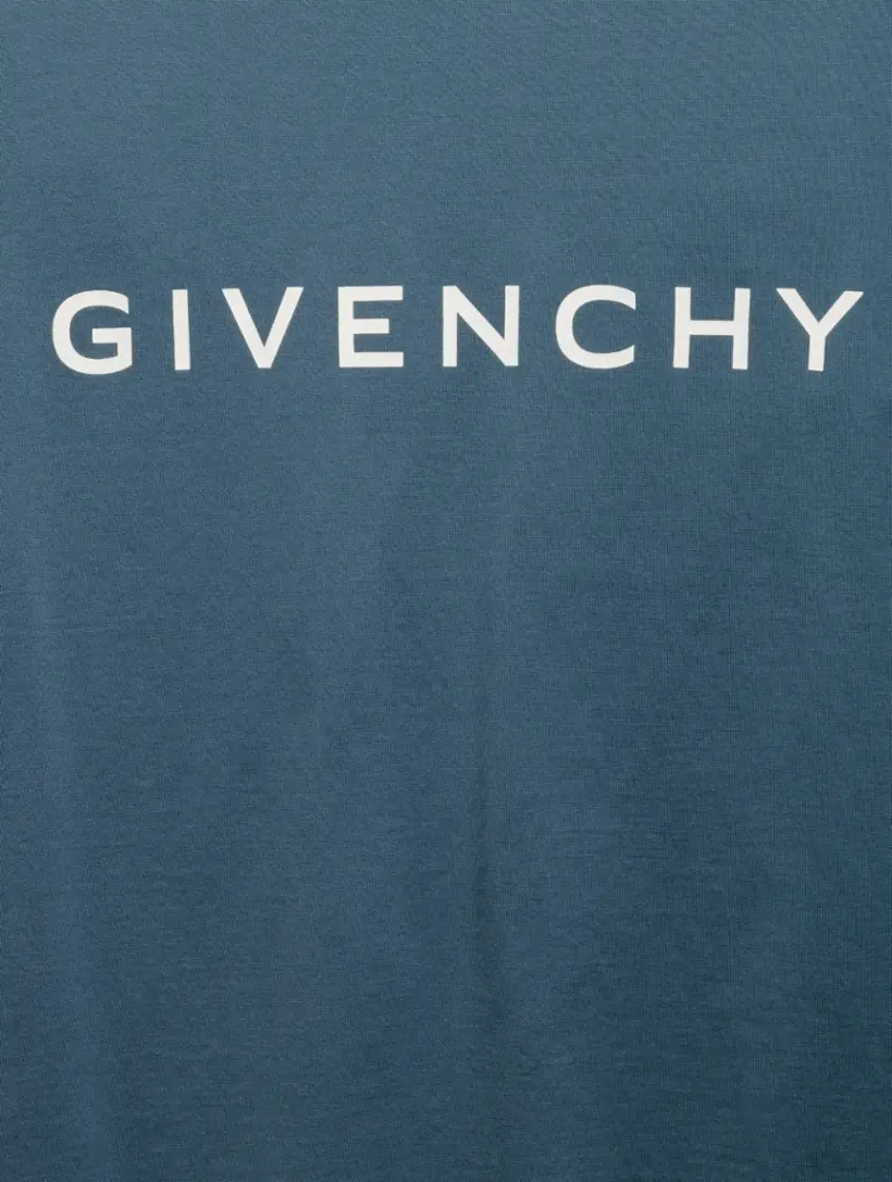 Givenchy blue outlet distressed t shirt