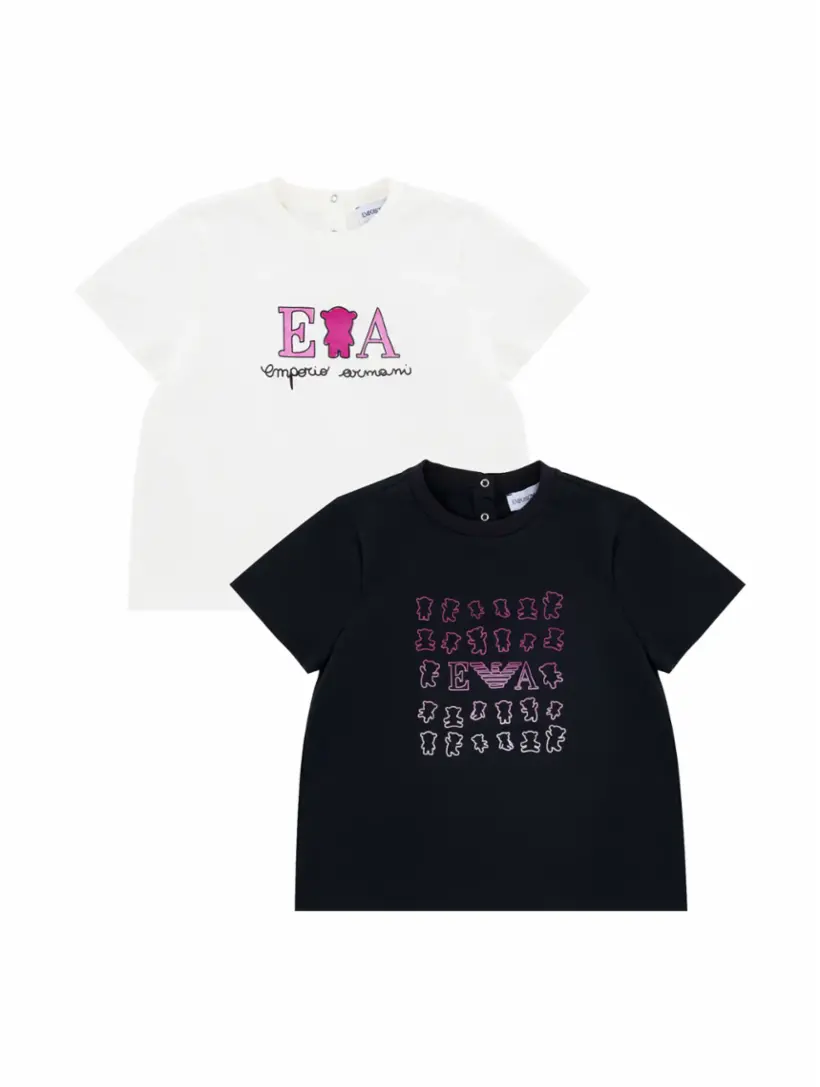 EMPORIO ARMANI A set of two t shirts for newborns buy for 92800 KZT in the official Viled online store art. 6RED02 3J52Z.F120 18M 232