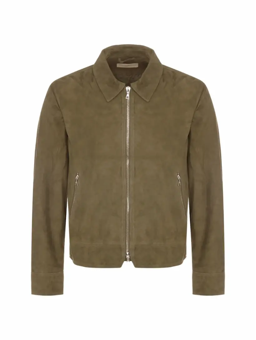 Officine Generale men s Wyatt suede jacket buy for 526500 KZT in the official Viled online store art. W23MLTR550PRE.GRN M 241