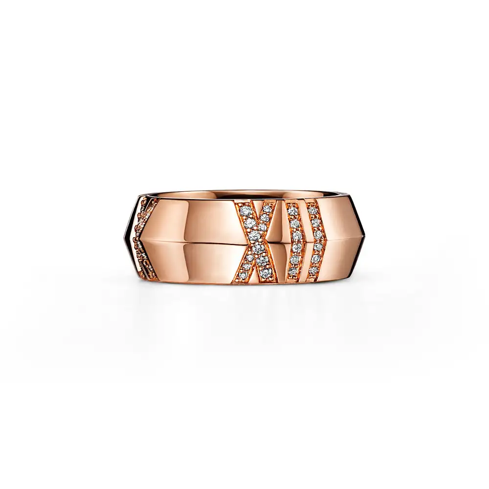 Tiffany & Co. Atlas® X Closed Wide Ring Rose Gold - buy for