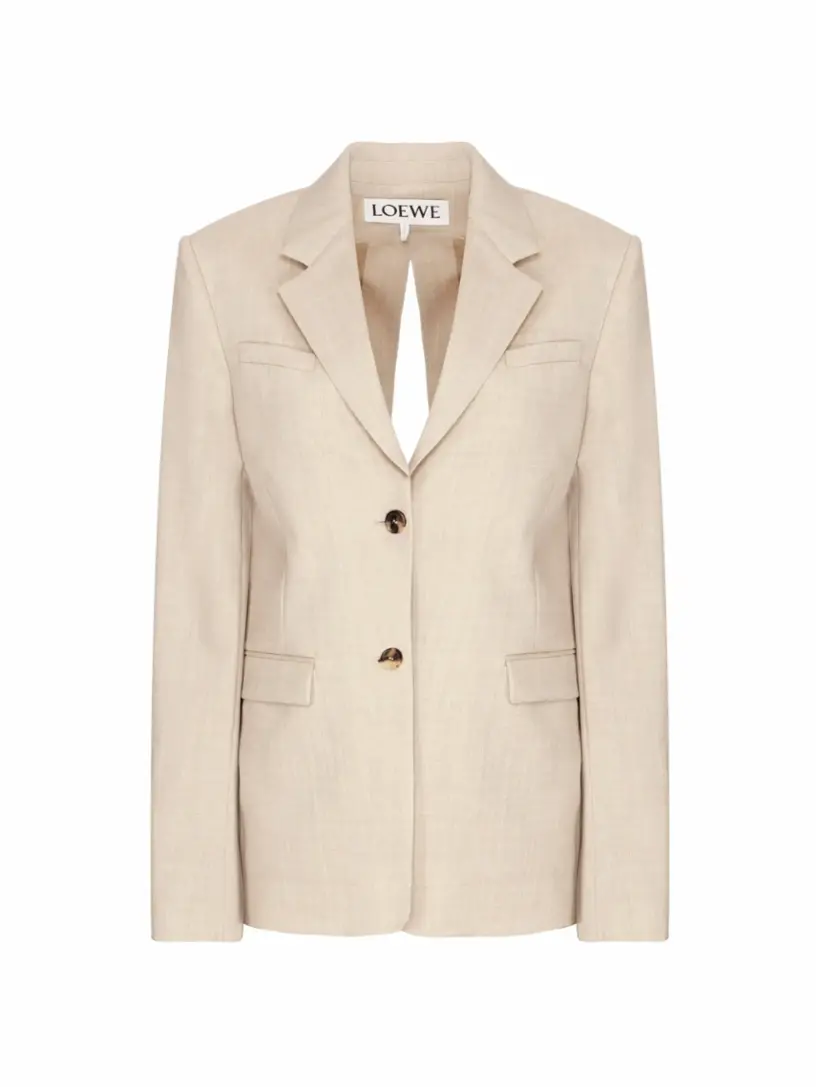 LOEWE Leather-Trimmed Wool-Twill Jacket for Men | MR PORTER