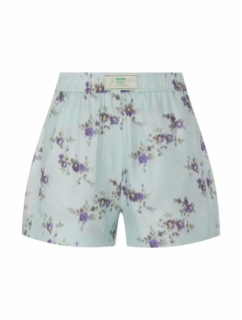 Ganni women's Printed silk shorts - buy for 258100 KZT in the