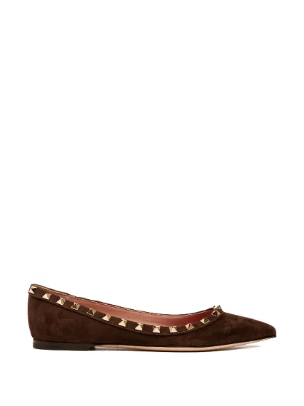 Кожаные балетки Rockstud