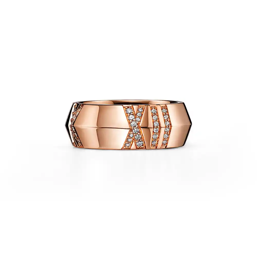 アクセサリー Tiffany & Co. Atlas Wide Ring Tiffany & Co. Atlas® X Closed Wide Ring Rose Gold - buy for