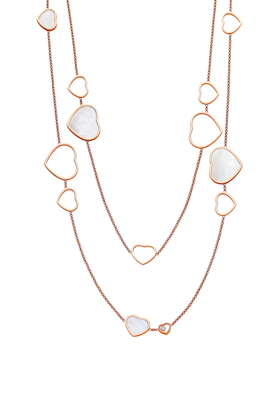 Chopard Long necklace Happy Hearts Pink gold 750 buy for 4695200