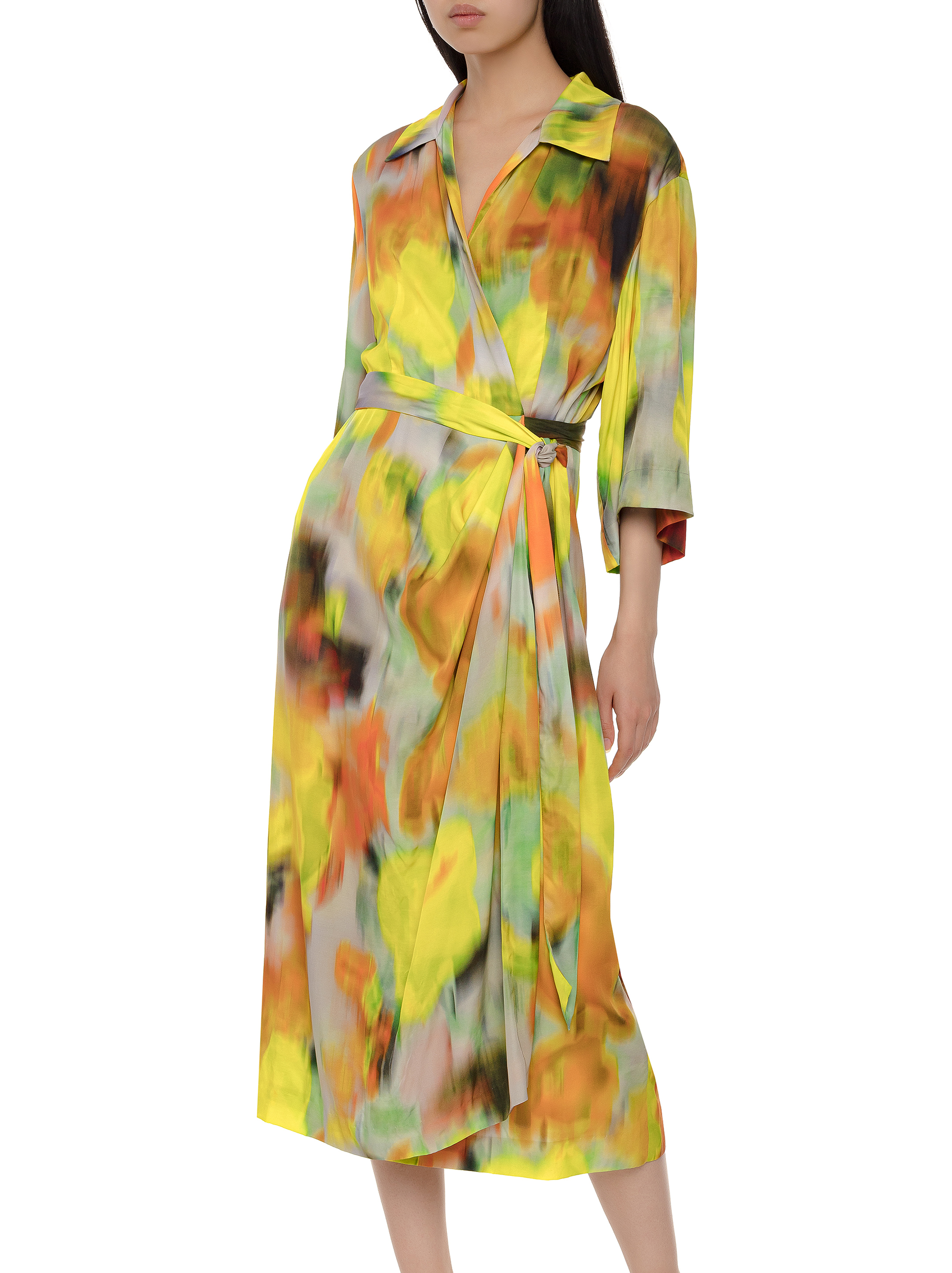 Dries van 2025 noten wrap dress