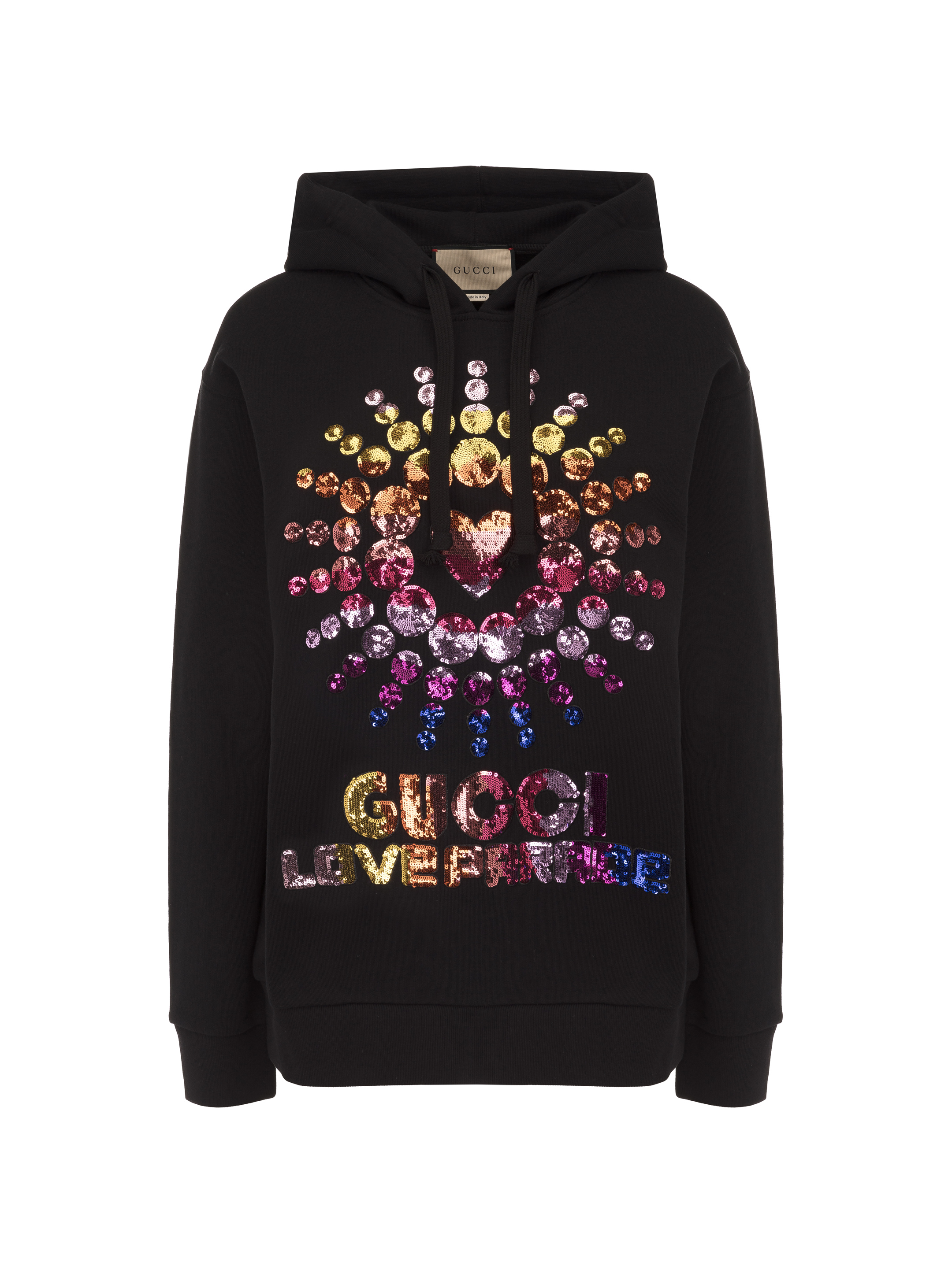 Gucci sequin 2025 logo hoodie