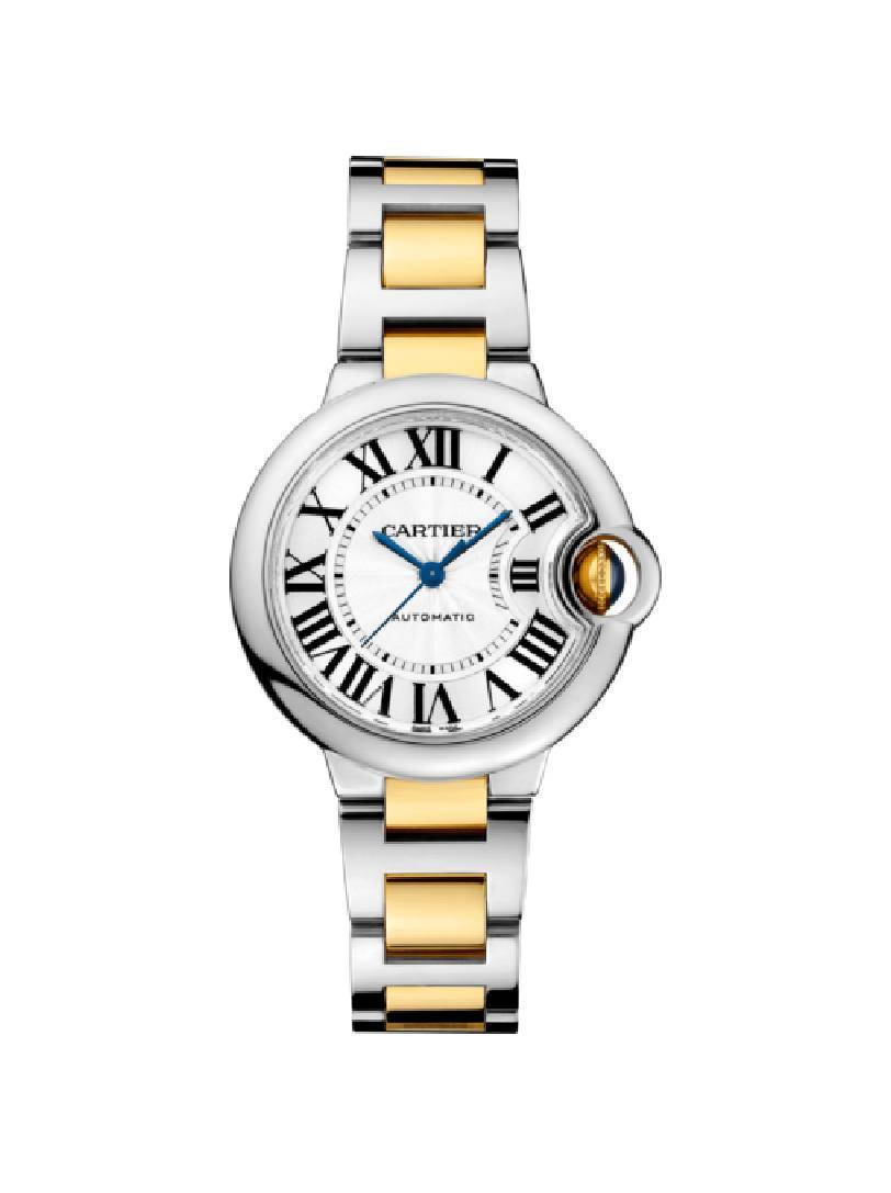 Ladies Cartier Roadster Two-Tone Stainless Steel 18k Gold Watch with B –  Elie's Fine Jewelry