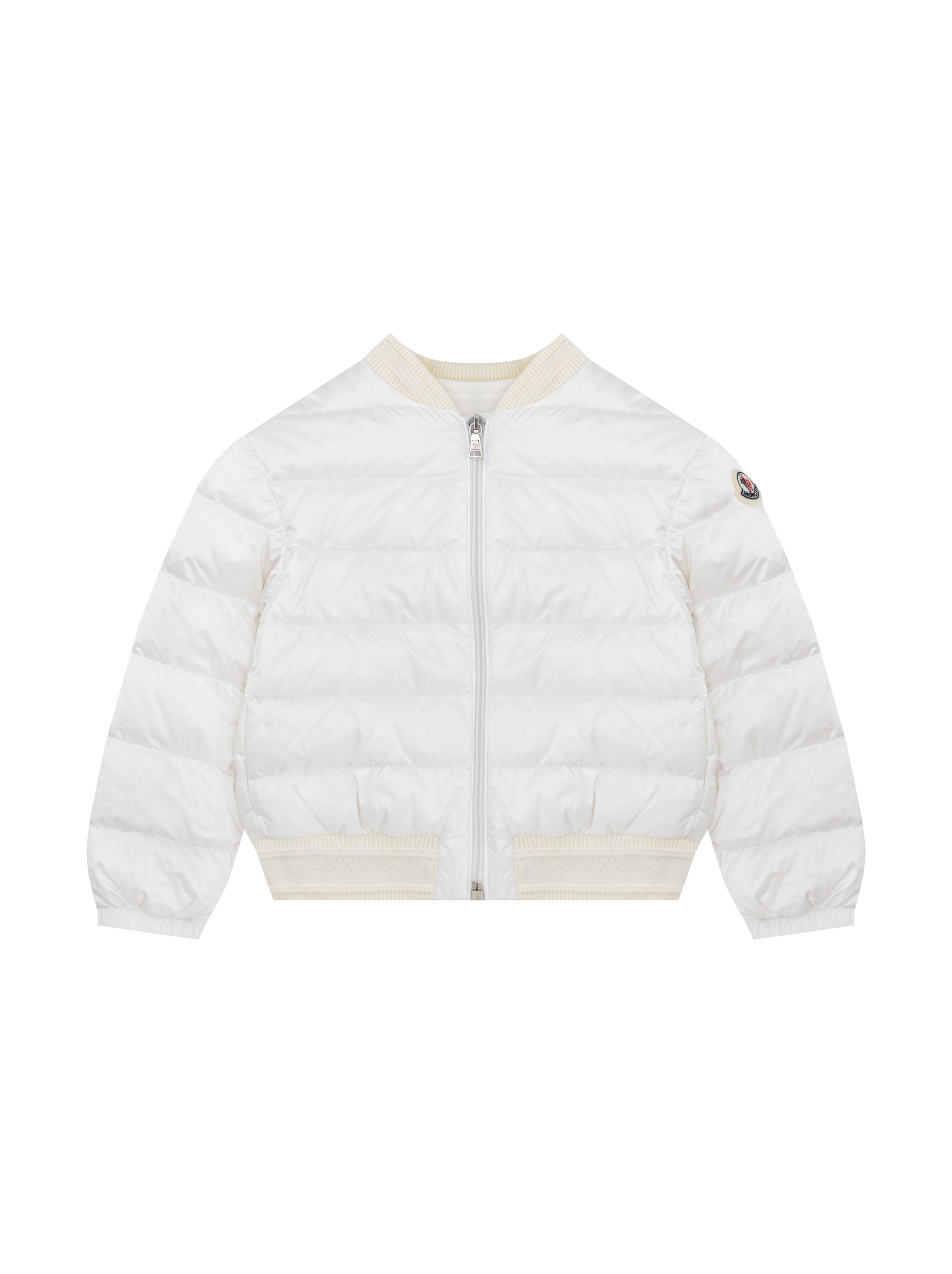 Moncler white discount bomber jacket