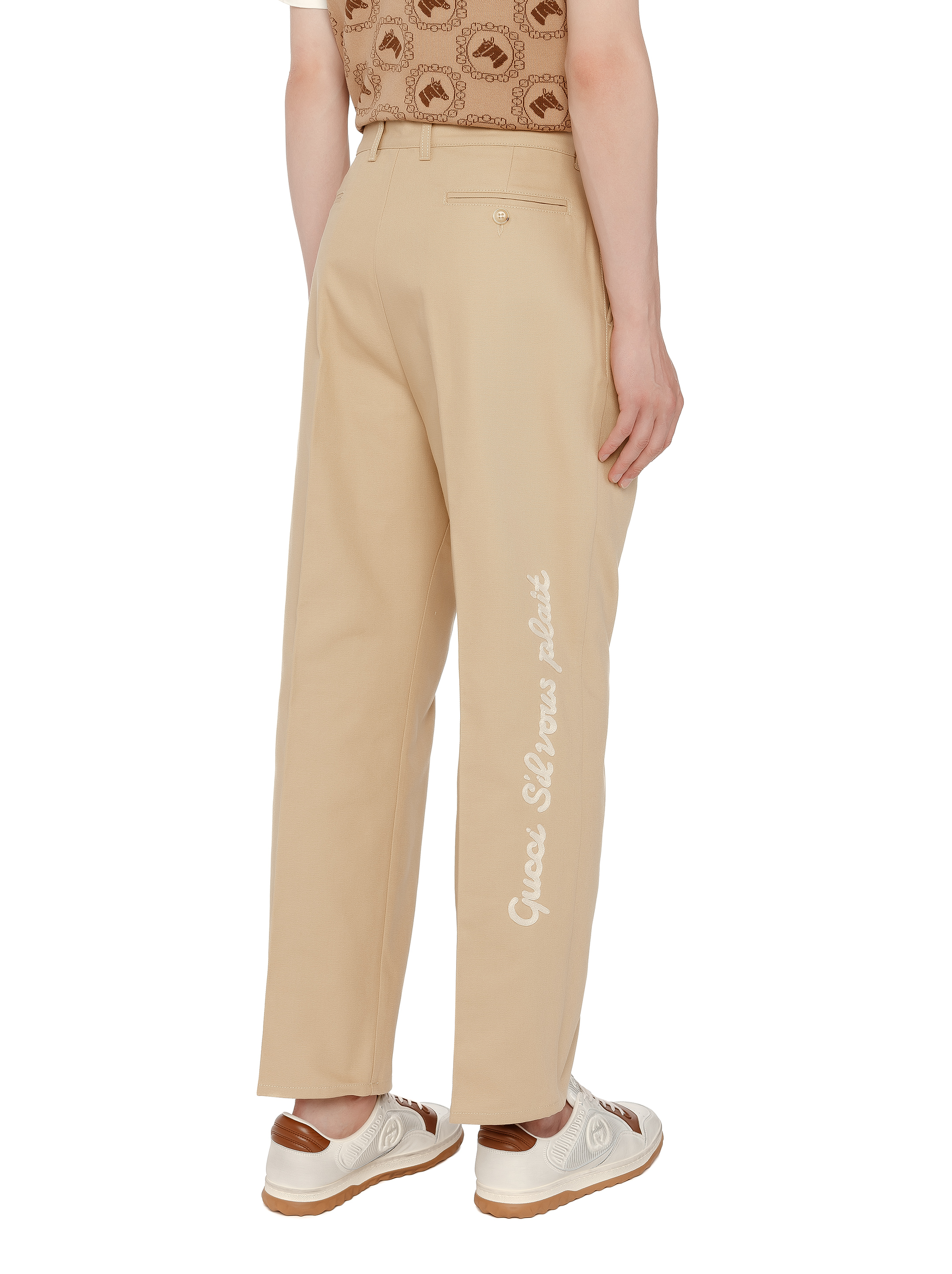 Gucci GG Lamé Wide Pants in Yellow | Lyst Australia