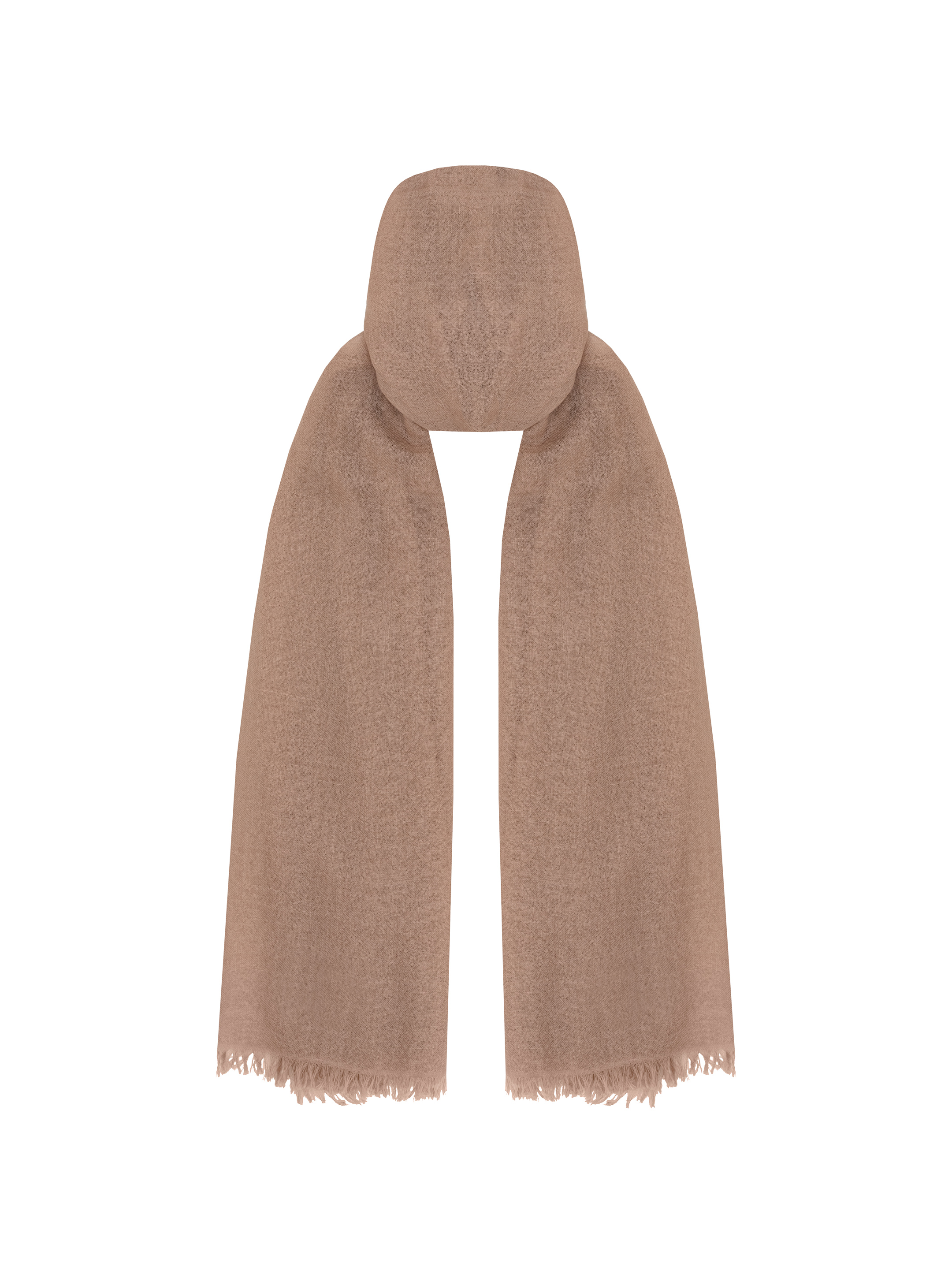 Cashmere And Silk Scarf in Brown - Brunello Cucinelli