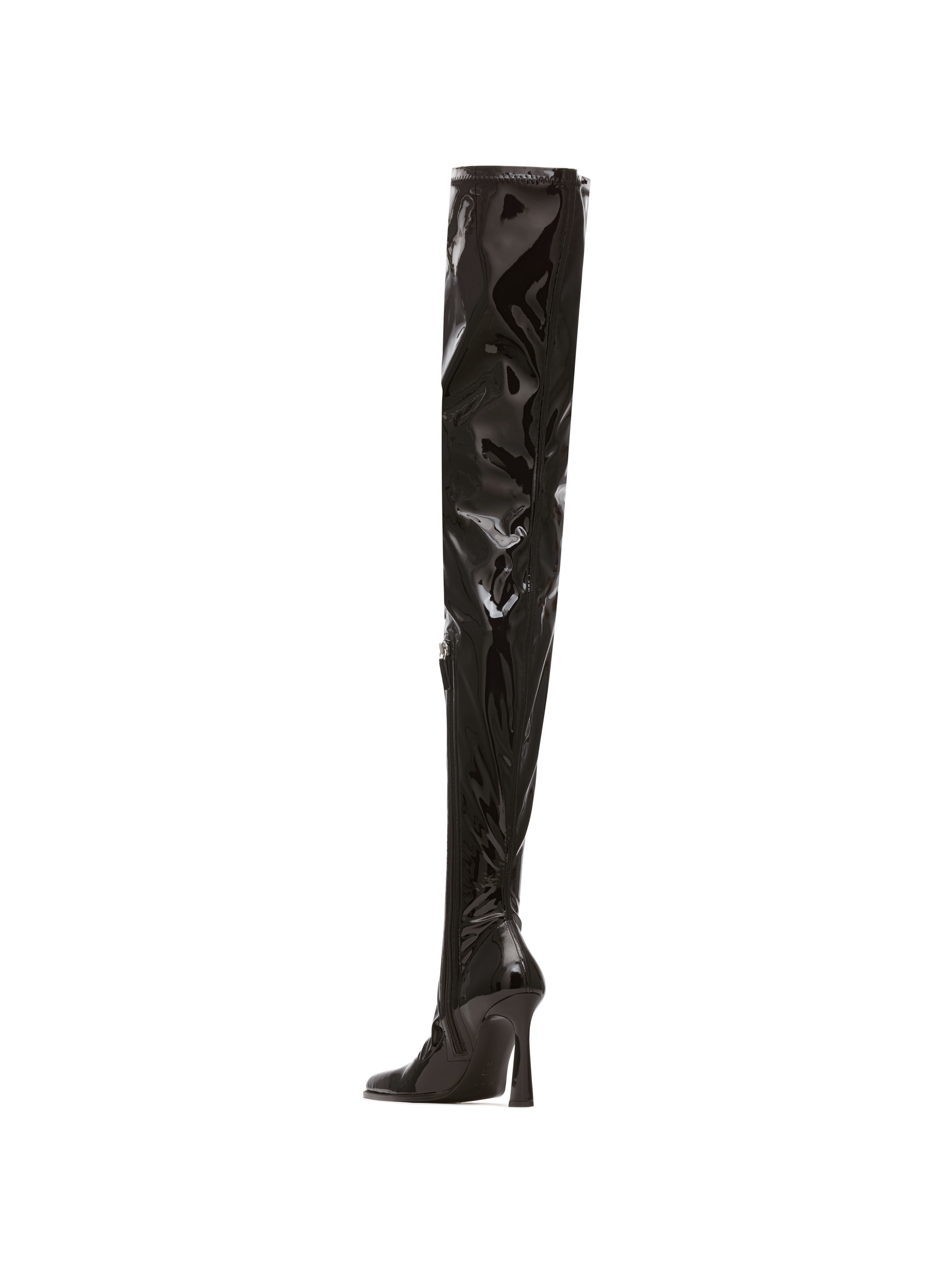 Patent leather over on sale the knee boots