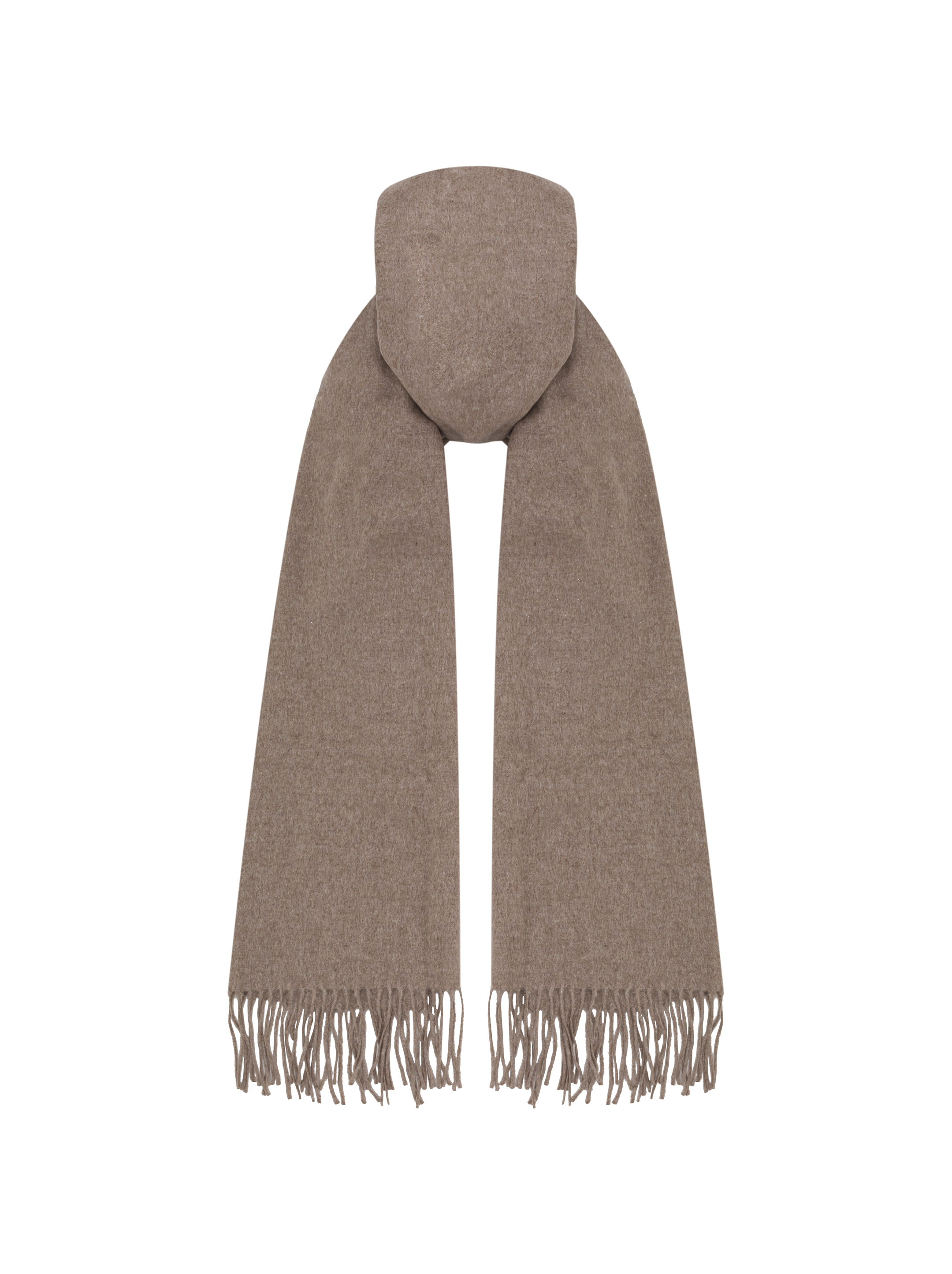 Cashmere And Silk Scarf in Brown - Brunello Cucinelli