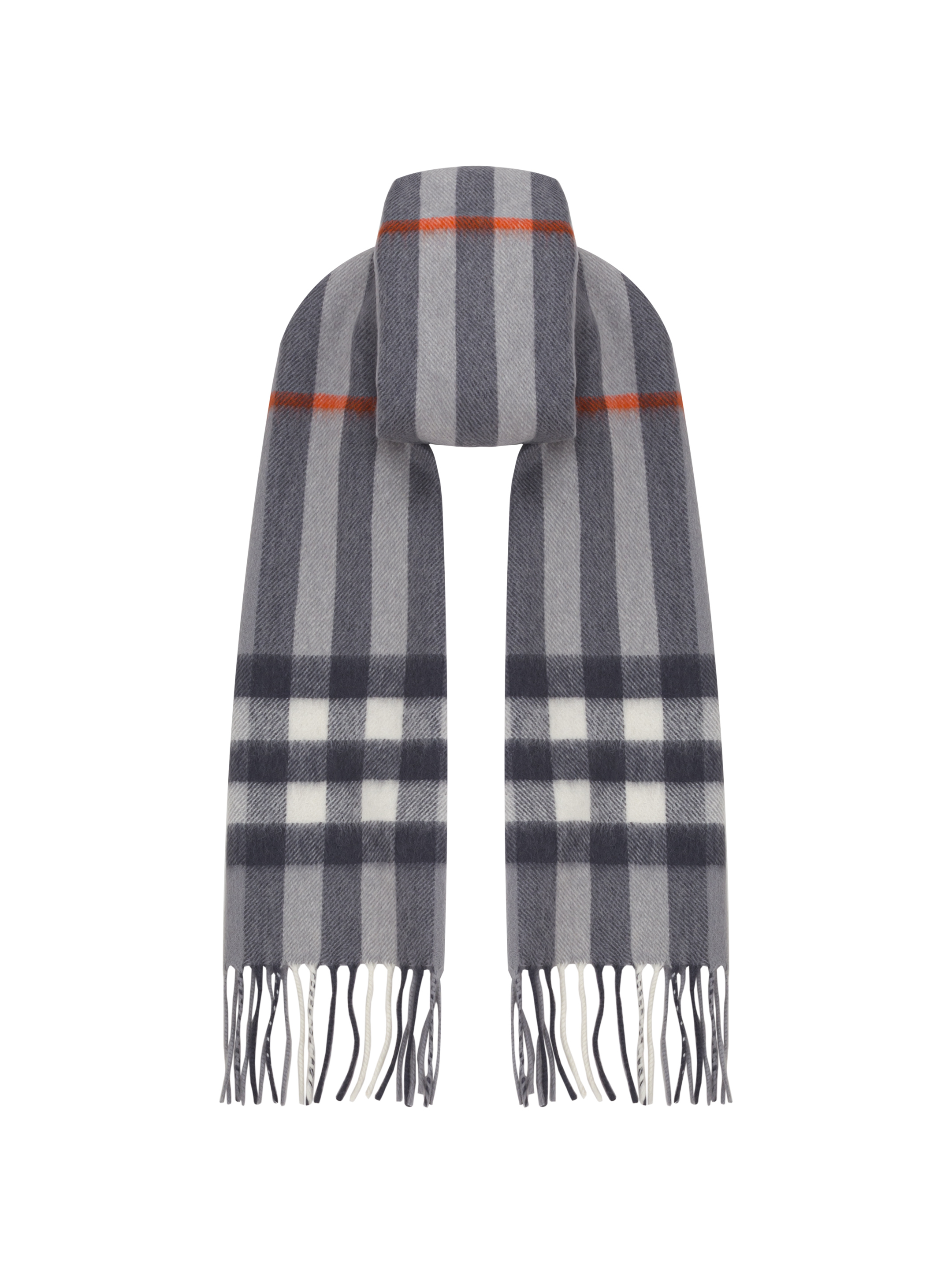 Check Cashmere Scarf in Grey | Burberry® Official